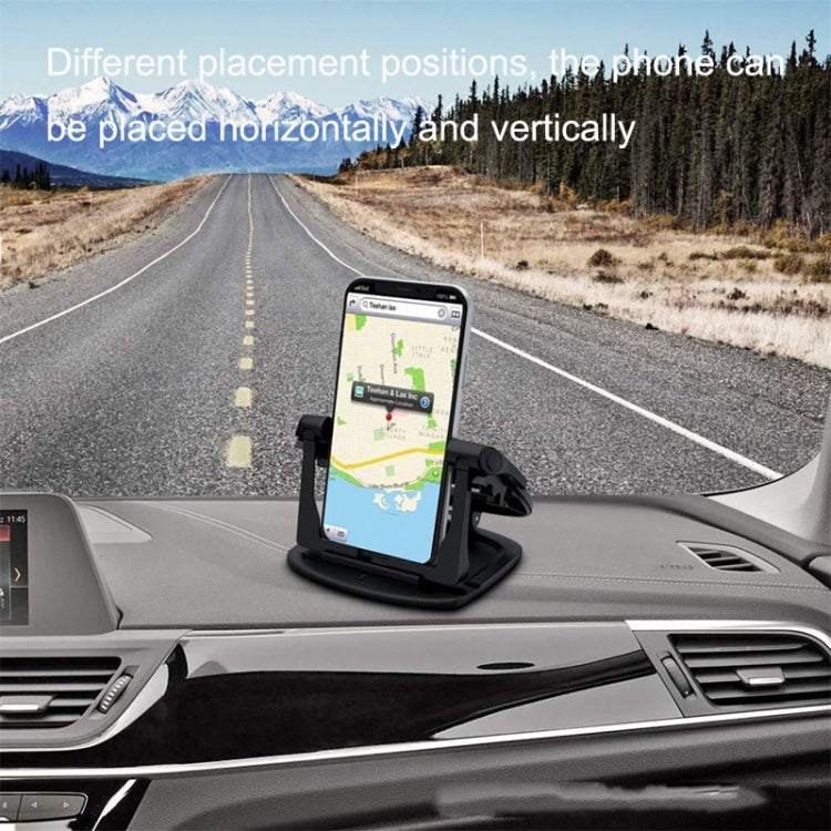 MM002 Car Dashboard Mobile Phone Holder Car Silicone Rotary Navigation Mobile Phone Holder(Black) - Car Holders by PMC TechLife | Online Shopping South Africa | PMC TechLife