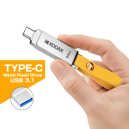 Kodak K243C 2 In 1 Type-C/USB-C + USB3.1 High-speed Transfer U disk, Capacity: 128GB - USB Flash Drives by Kodak | Online Shopping South Africa | PMC Jewellery | Buy Now Pay Later Mobicred