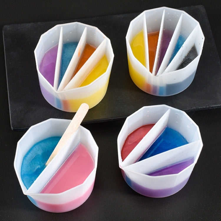 2 PCS DIY Crystal Epoxy Color Separation Cup Silicone Toning Cup, Style: 4 Grid - Arts & Crafts by PMC Jewellery | Online Shopping South Africa | PMC Jewellery