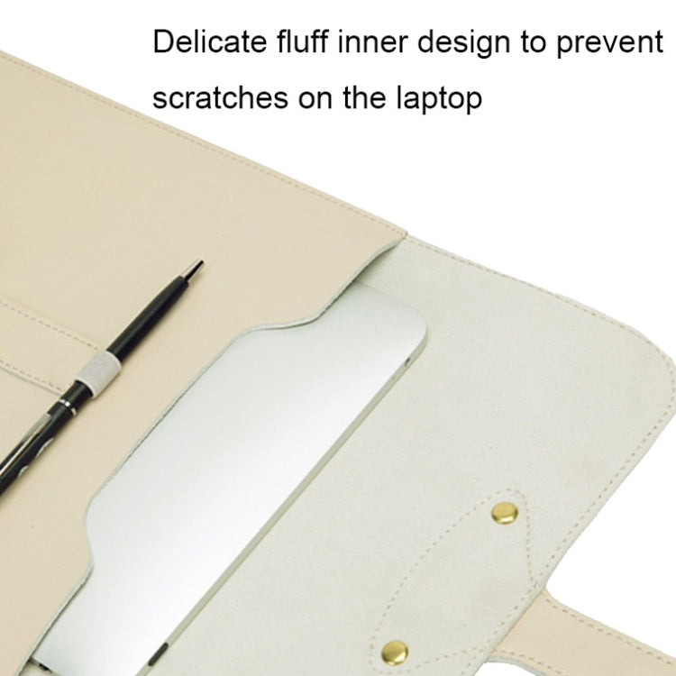 S177 3 In 1 Leather Waterproof Laptop Liner Bags, Size: 13 inches(Avocado Green) - 13.3 inch by PMC Jewellery | Online Shopping South Africa | PMC Jewellery | Buy Now Pay Later Mobicred