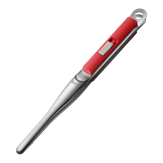 304 Stainless Steel Food Clip with Sawtooth Barbecue Tongs(Red) - Food Clips & Clips by PMC Jewellery | Online Shopping South Africa | PMC Jewellery | Buy Now Pay Later Mobicred