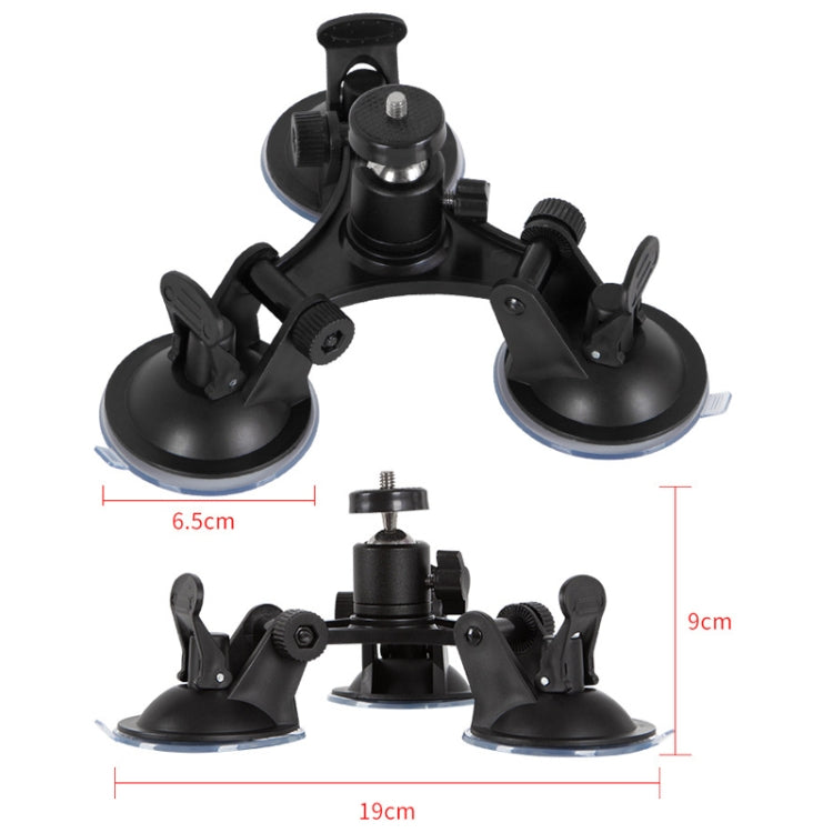 Car General Purpose Vehicle Bracket Suction Cup Fixed Glass Video Shooting Base, Shape: Suction Cup+PTZ+Gopro Screw - Holder by PMC Jewellery | Online Shopping South Africa | PMC Jewellery | Buy Now Pay Later Mobicred