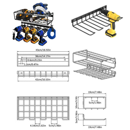 Wall Mounted Handheld Drill Tool Storage Rack, Specification: Complete set - Others by PMC Jewellery | Online Shopping South Africa | PMC Jewellery | Buy Now Pay Later Mobicred