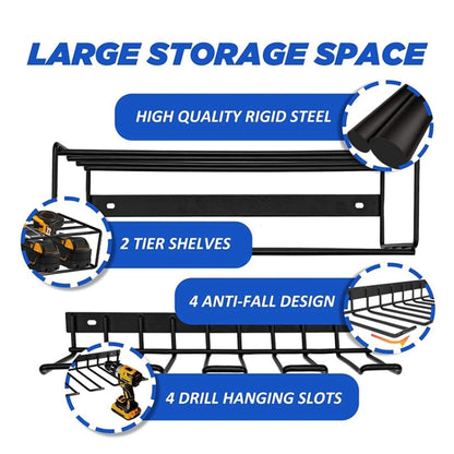 Wall Mounted Handheld Drill Tool Storage Rack, Specification: Complete set - Others by PMC Jewellery | Online Shopping South Africa | PMC Jewellery | Buy Now Pay Later Mobicred