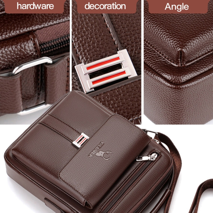 WEIXIER D244 Men Shoulder Bag Large Capacity Business Retro Messenger Bag(Black) - free shipping - PMC TechLife - Order now!