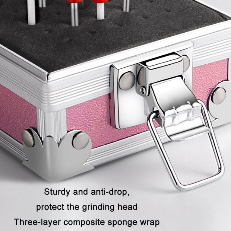 Nail Polishing Head 25 Holes Display Stand Dustproof Storage Box(Pink) - Nail Art Equipment by PMC Jewellery | Online Shopping South Africa | PMC Jewellery | Buy Now Pay Later Mobicred