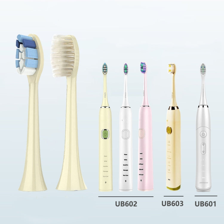 2 PCS Electric Toothbrush Head for Ulike UB602 UB603 UB601,Style: Bright White Type White - Replacement Brush Heads by PMC Jewellery | Online Shopping South Africa | PMC Jewellery | Buy Now Pay Later Mobicred