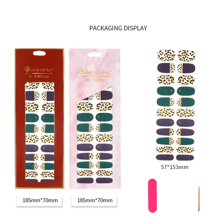 22 Fingers Shiny Onion Powder Starry Waterproof Nail Sticker(ZX-3037) - Nail Stickers by PMC Jewellery | Online Shopping South Africa | PMC Jewellery | Buy Now Pay Later Mobicred