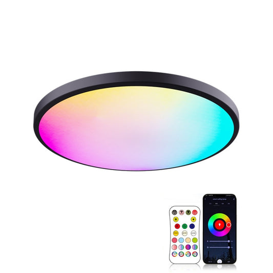 RGBCW Smart Graffiti App Voice Ceiling Light, Voltage: EU Standard 220V-240V(Black Frame) - Smart Light Bulbs by PMC Jewellery | Online Shopping South Africa | PMC Jewellery | Buy Now Pay Later Mobicred