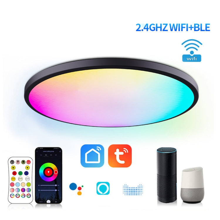 RGBCW Smart Graffiti App Voice Ceiling Light, Voltage: US Standard 110V-130V(White Frame) - Smart Light Bulbs by PMC TechLife | Online Shopping South Africa | PMC TechLife | Buy Now Pay Later Mobicred
