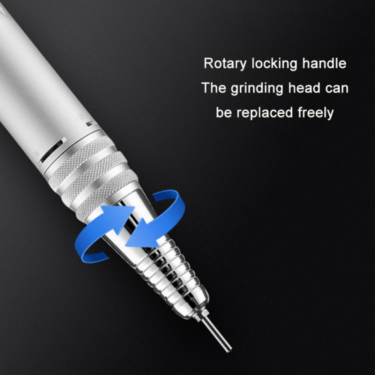 BLUEQUE Plug-in Portable Nail Art Carbon Brush Grinder, Specification: EU Plug (Gray) - Grinding Tools & Accessories by PMC TechLife | Online Shopping South Africa | PMC TechLife