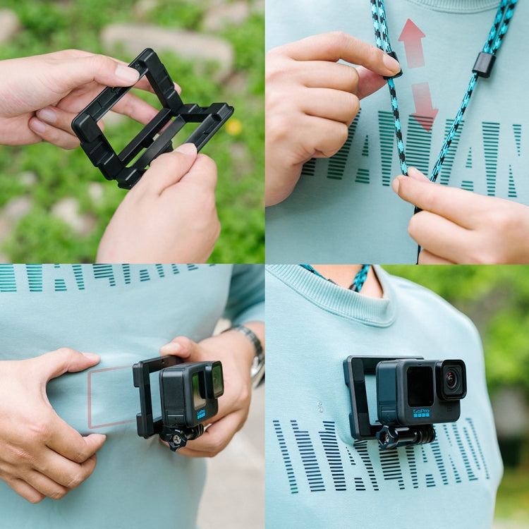 060 Outdoor Live Action Camera Magnetic Bracket with Adjustable Lanyard(Black) - Holder by PMC Jewellery | Online Shopping South Africa | PMC Jewellery | Buy Now Pay Later Mobicred