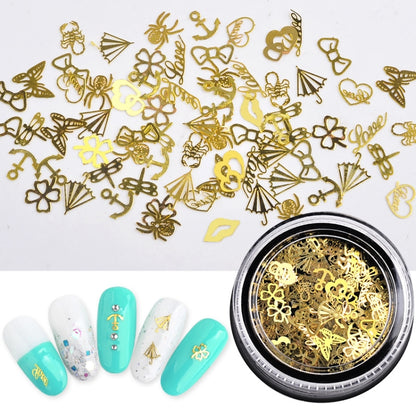 5 Boxes SP0284 Hollow Metal Decorative Patch Nail Art Accessories Nail Art Accessories(Daily 2) - Nail Stickers by PMC Jewellery | Online Shopping South Africa | PMC Jewellery | Buy Now Pay Later Mobicred