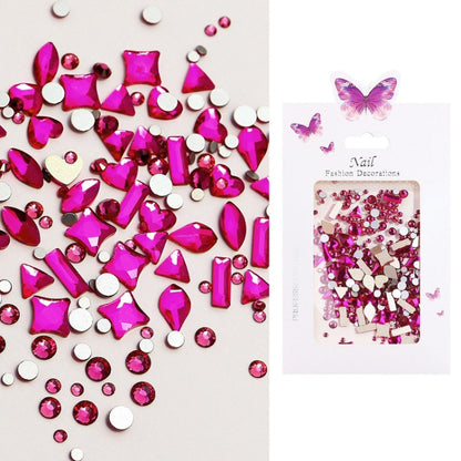 DIY Flat Bottom Shaped Glass Mixed Nail Art Rhinestones, Specification: 06 - Nail Stickers by PMC Jewellery | Online Shopping South Africa | PMC Jewellery | Buy Now Pay Later Mobicred