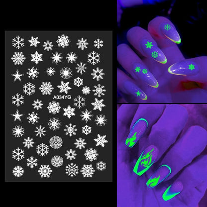 5 PCS TZ0290 Halloween Party Luminous Nail Stickers(01) - Nail Stickers by PMC Jewellery | Online Shopping South Africa | PMC Jewellery | Buy Now Pay Later Mobicred