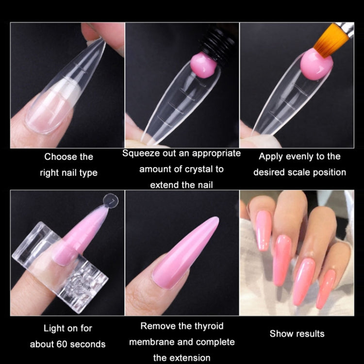 2 Boxes Nail Crystal Rapid Light Therapy Extension Nail Model, Shape: 120 PCS 04 - Nail Stickers by PMC Jewellery | Online Shopping South Africa | PMC Jewellery | Buy Now Pay Later Mobicred