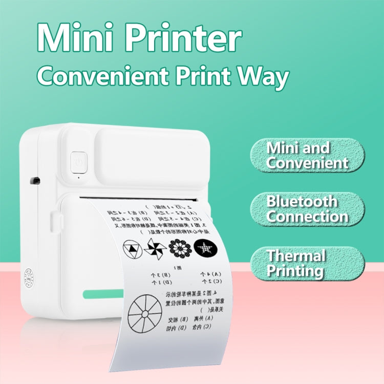 C19 200DPI Student Homework Printer Bluetooth Inkless Pocket Printer Pink Sticker x 5 - Receipt Printers by PMC TechLife | Online Shopping South Africa | PMC TechLife | Buy Now Pay Later Mobicred