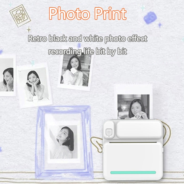 C19 200DPI Student Homework Printer Bluetooth Inkless Pocket Printer Blue Sticker x 5 - Receipt Printers by PMC TechLife | Online Shopping South Africa | PMC TechLife | Buy Now Pay Later Mobicred
