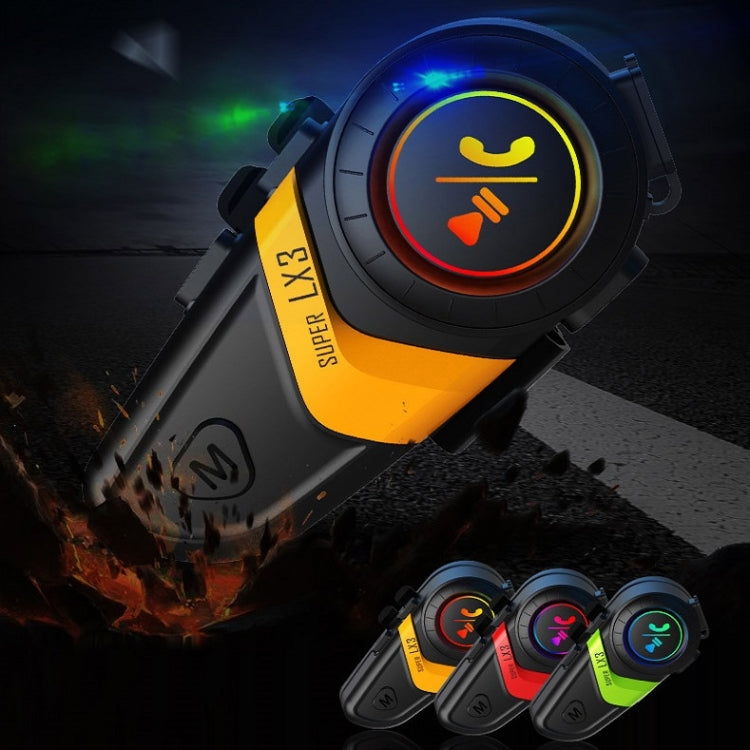 Motorcycle Helmet Call Music Navigation Bluetooth Headset, Color: Red(Hard Pipe Microphone) - Motorcycle Walkie Talkie by PMC TechLife | Online Shopping South Africa | PMC TechLife | Buy Now Pay Later Mobicred