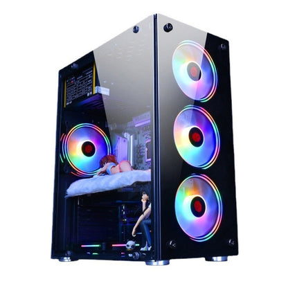 Computer CPU RGB luminous Radiator 3 Fans+Remote Control - Fan Cooling by PMC Jewellery | Online Shopping South Africa | PMC Jewellery | Buy Now Pay Later Mobicred