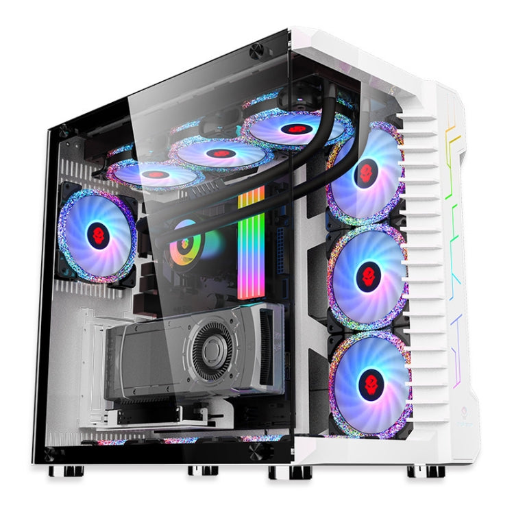 Computer CPU RGB luminous Radiator 8 Fans+Remote Control - Fan Cooling by PMC Jewellery | Online Shopping South Africa | PMC Jewellery | Buy Now Pay Later Mobicred