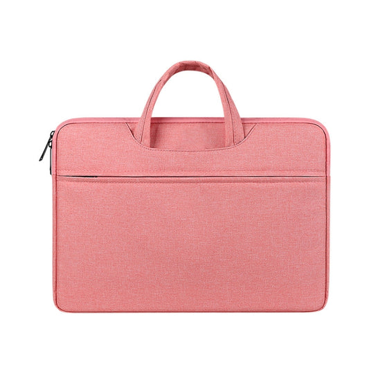 ST01 Large-Capacity Waterproof Shock-Absorbing Laptop Handbag, Size: 14.1-15.4 inches(Lady Pink) - 14.1 inch by PMC Jewellery | Online Shopping South Africa | PMC Jewellery | Buy Now Pay Later Mobicred