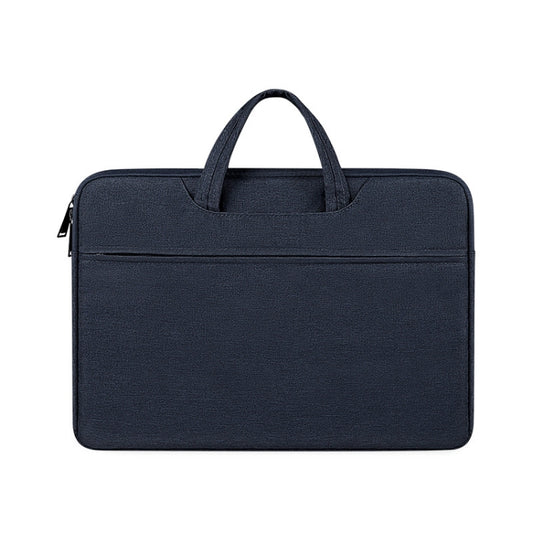 ST01 Large-Capacity Waterproof Shock-Absorbing Laptop Handbag, Size: 14.1-15.4 inches(Navy Blue) - 14.1 inch by PMC Jewellery | Online Shopping South Africa | PMC Jewellery | Buy Now Pay Later Mobicred