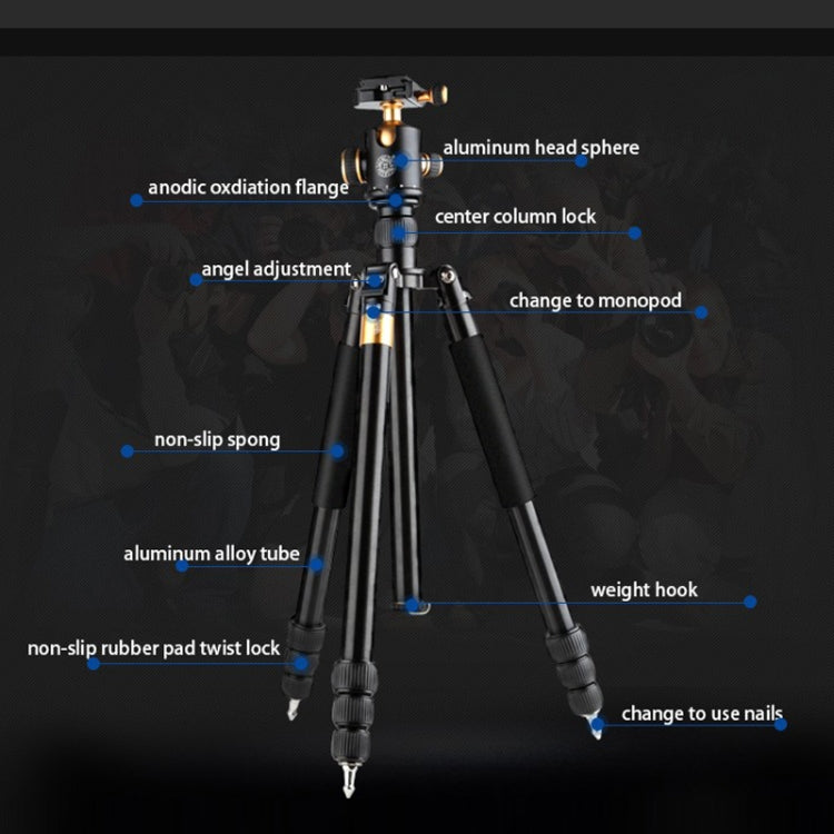 QingZhuangShiDai  Q999B Portable and Stable Photography SLR Digital Camera Tripod(Black) - Tripods by QingZhuangShiDai | Online Shopping South Africa | PMC Jewellery | Buy Now Pay Later Mobicred