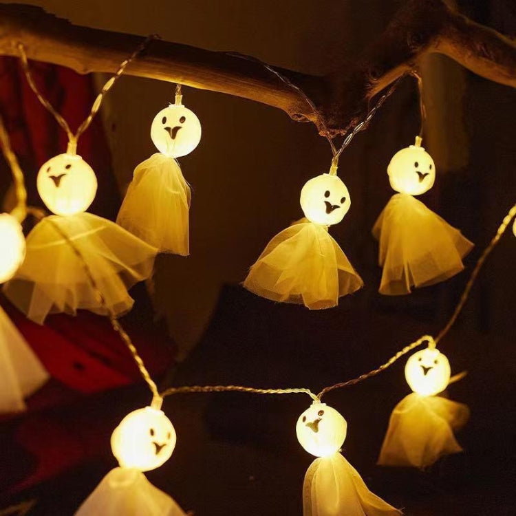 LED Halloween Decoration Luminous Cloth Ghost Ornament String Light 1.5m 10 Lights(Warm White) - Decoration Lamps by PMC TechLife | Online Shopping South Africa | PMC TechLife