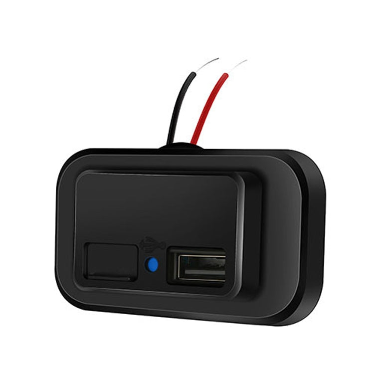 3.1A Punch-Free Automatic Spring Cover RV Bus Modified Car Charger Dual USB Car Charger(Black) - DIY Modified Charger by PMC Jewellery | Online Shopping South Africa | PMC Jewellery | Buy Now Pay Later Mobicred