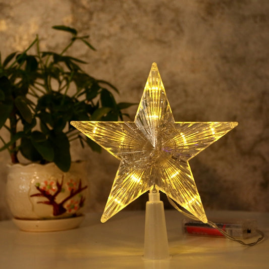 Christmas Tree Top Light LED Glowing Star Lights, Size: Large Battery Model(Warm White) - Decoration Lamps by PMC Jewellery | Online Shopping South Africa | PMC Jewellery