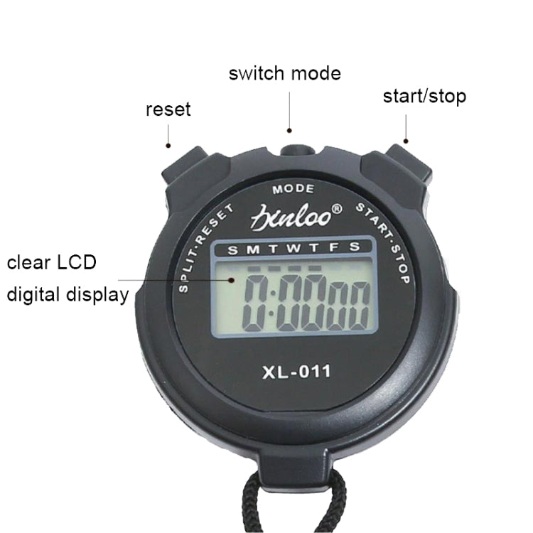 XINLOO XL-011 Display Single Memory Stopwatch Running Fitness Training Electronic Timer(Red) - Pedometer by null | Online Shopping South Africa | PMC Jewellery
