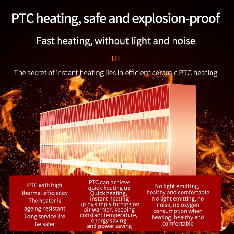 Office Household Mute Desktop Shaking Head Electric Heaters, Spec: Knob (EU Plug) - Electric Heaters by PMC TechLife | Online Shopping South Africa | PMC TechLife | Buy Now Pay Later Mobicred