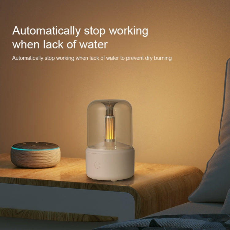 120ML Simulated Candlelight Aroma Diffuser USB Home Atmosphere Night Light Humidifier(Black) - free shipping - PMC TechLife - Order now!