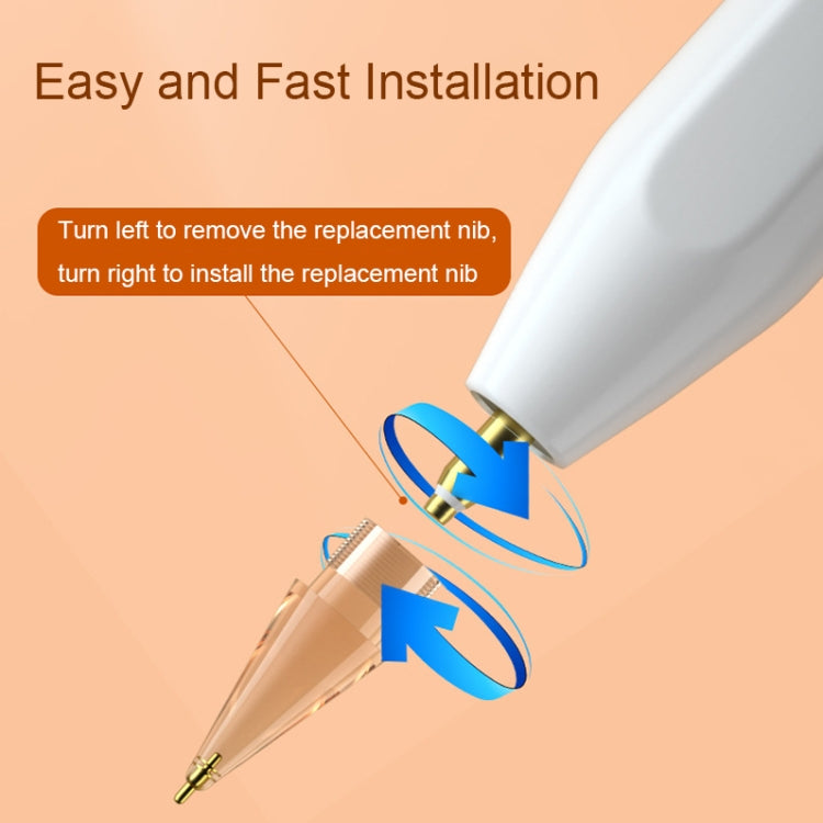 For Apple Pencil 1/2 2pcs Stylus Transparent Replacement Needle Nib, Spec: Round (Gray) - Pencil Accessories by PMc TechLife | Online Shopping South Africa | PMc TechLife | Buy Now Pay Later Mobicred