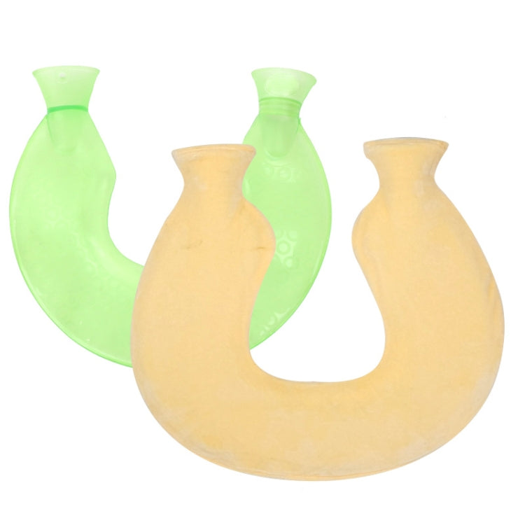 U-shaped PVC Hot Compress Shoulder And Neck Explosion-proof Water Injection Hot Water Bag(Green Yellow Crystal) - Hot Water Bags by PMC Jewellery | Online Shopping South Africa | PMC Jewellery | Buy Now Pay Later Mobicred