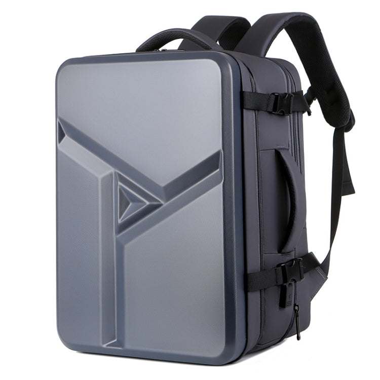 Large-capacity Waterproof Expandable Hard Shell Backpack with USB Charging Hole(161 Dark Gray) - Backpack by PMC TechLife | Online Shopping South Africa | PMC TechLife