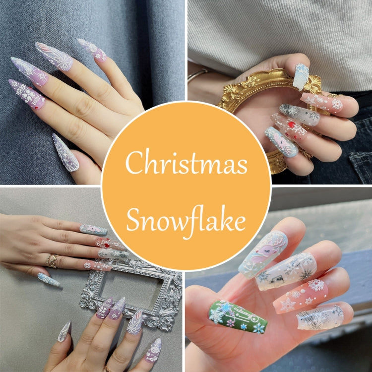 3 PCS 5D Embossed Nail Stickers Christmas Snowflake Elk Nail Stickers(5D-K126) - Nail Stickers by PMC Jewellery | Online Shopping South Africa | PMC Jewellery | Buy Now Pay Later Mobicred