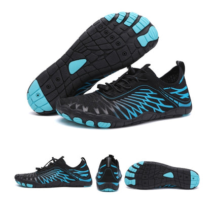 Mens Boys Water Shoes Quick Dry Aqua Socks Barefoot Beach Shoes Comfort Swim Sneakers, Size: 45(Gray Orange) - Beach Shoes by PMC Jewellery | Online Shopping South Africa | PMC Jewellery