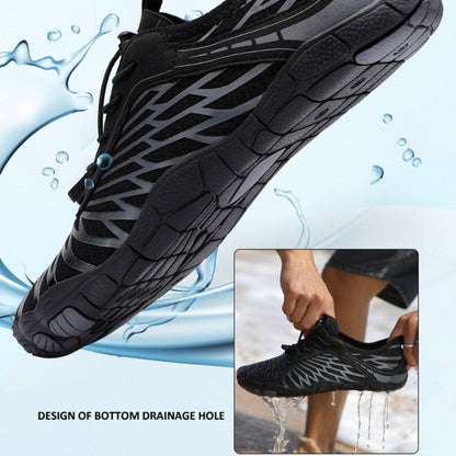 Mens Boys Water Shoes Quick Dry Aqua Socks Barefoot Beach Shoes Comfort Swim Sneakers, Size: 45(Black) - Beach Shoes by PMC Jewellery | Online Shopping South Africa | PMC Jewellery