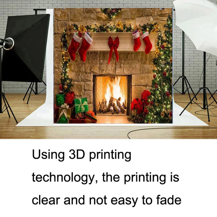 Christmas Layout Fireplace Photography Background Cloth(Yellow) -  by PMC TechLife | Online Shopping South Africa | PMC TechLife | Buy Now Pay Later Mobicred