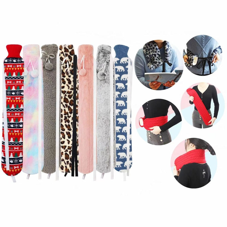 2L Long-strip Multifunctional Water-filled Rubber Hot Water Bags, Spec: Gray Bow - Hot Water Bags by PMC TechLife | Online Shopping South Africa | PMC TechLife | Buy Now Pay Later Mobicred