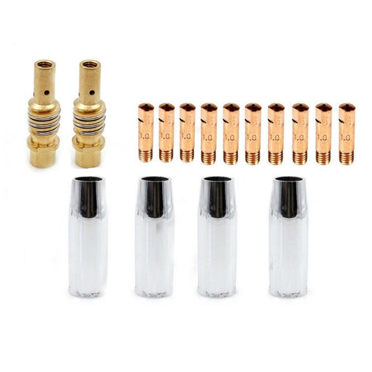 16 PCS / Set Welding Needle Point Vover Nozzle Kit Gas Shielded Welding Conductive Nozzle - Soldering Iron Tip by PMC Jewellery | Online Shopping South Africa | PMC Jewellery | Buy Now Pay Later Mobicred