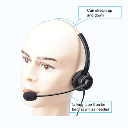 VT200 Single Ear Telephone Headset Operator Headset With Mic,Spec: Crystal Head 6-wire Sequence - Microphones & Headsets by PMC Jewellery | Online Shopping South Africa | PMC Jewellery | Buy Now Pay Later Mobicred