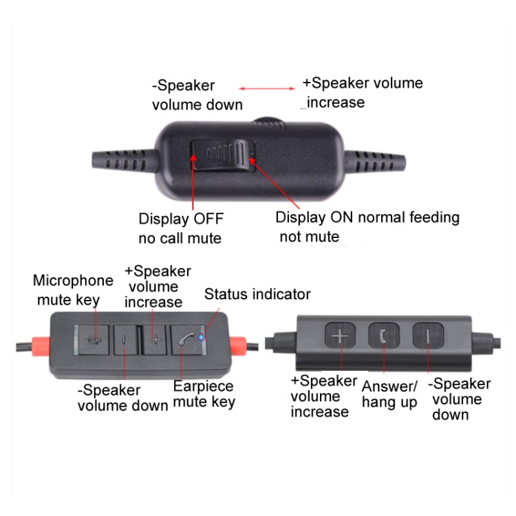 VT200D Double Ears Telephone Headset Operator Headset With Mic,Spec: Crystal Head - Microphones & Headsets by PMC TechLife | Online Shopping South Africa | PMC TechLife | Buy Now Pay Later Mobicred