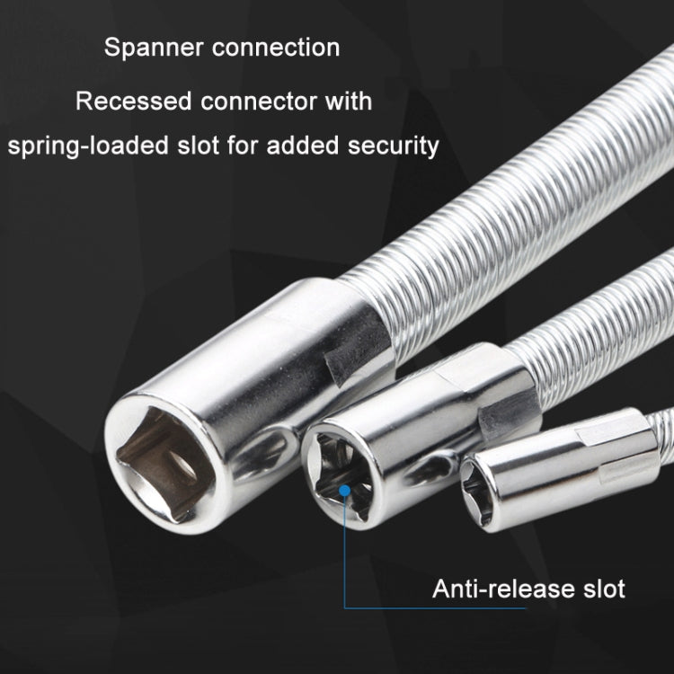 3 PCS/Set 1/4-3/8-1/2 Sleeve Extension Bendable Universal Joint Rod, Color: Silver - Hand Tool Sets by PMC TechLife | Online Shopping South Africa | PMC TechLife | Buy Now Pay Later Mobicred