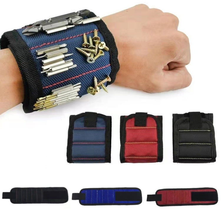 Electric Woodworking Multifunctional Powerful Magnetic Wrist Strap, Style: Five Rows Blue - Others by PMC Jewellery | Online Shopping South Africa | PMC Jewellery