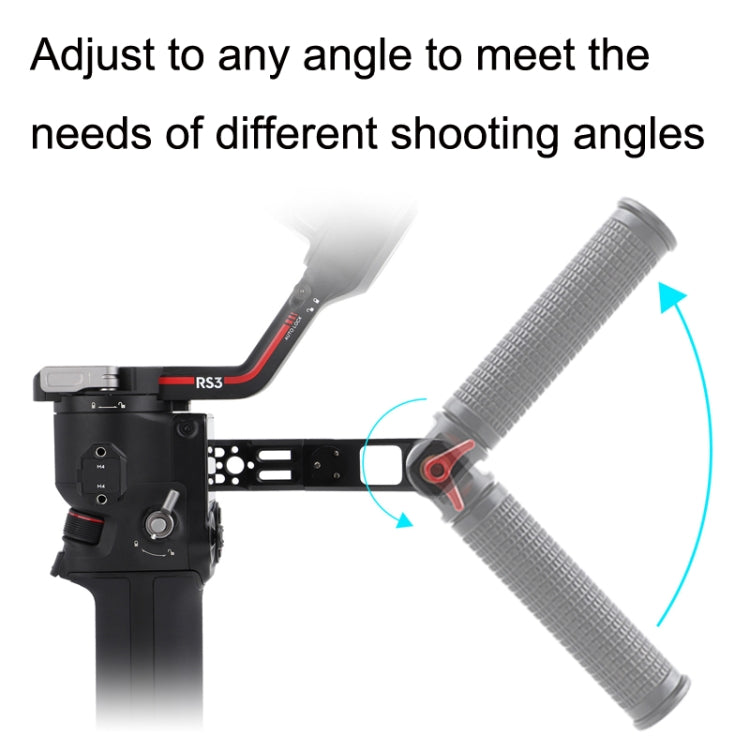 For DJI Ronin RS3 Pro Adjustable Angle Aluminum Alloy Handle Stabilizer(Black) -  by PMC TechLife | Online Shopping South Africa | PMC TechLife