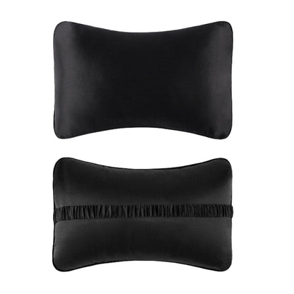 TZ19 Silk Car Head Pillow Car Memory Foam Comfort Lumbar Support(Black) - Seat Accessories by PMC Jewellery | Online Shopping South Africa | PMC Jewellery | Buy Now Pay Later Mobicred