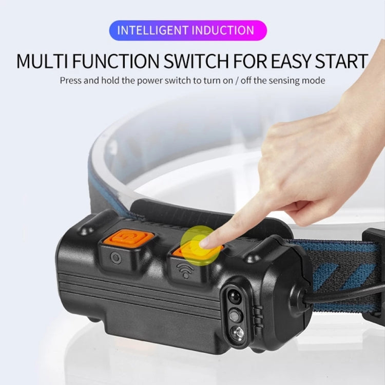 W678-2 Zoom XPG + COB Sensor Headlight Flashlight 6 Lighting Modes Rechargeable Head Lamp - Headlamp by PMC TechLife | Online Shopping South Africa | PMC TechLife